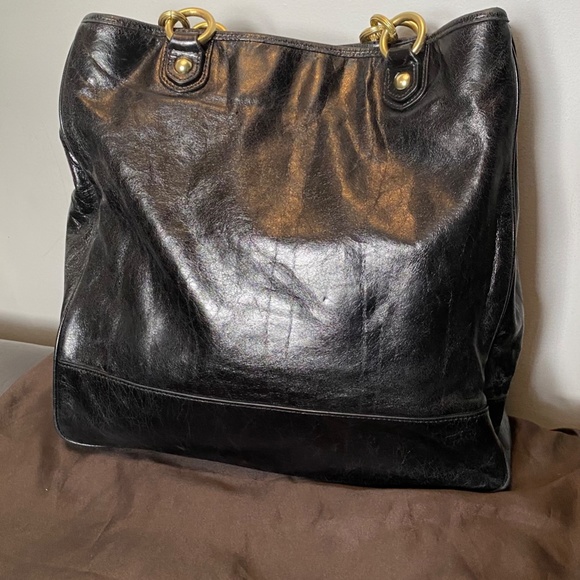 Coach Poppy 17924 Camelia Leather Pushlock Tote - Picture 2 of 15